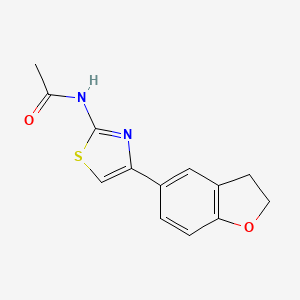 molecular formula C13H12N2O2S B2549872 N-[4-(2,3-dihydro-1-benzofuran-5-yl)-1,3-thiazol-2-yl]acetamide CAS No. 866008-64-2
