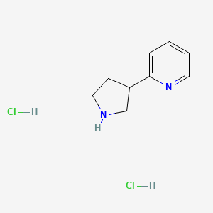 molecular formula C9H14Cl2N2 B2549873 2-(Pyrrolidin-3-yl)pyridine dihydrochloride CAS No. 2138411-43-3
