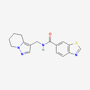 molecular formula C16H16N4OS B2549883 N-((4,5,6,7-tetrahydropyrazolo[1,5-a]pyridin-3-yl)methyl)benzo[d]thiazole-6-carboxamide CAS No. 2034265-23-9