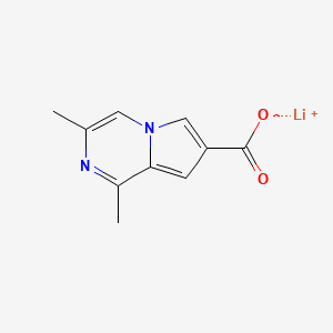 molecular formula C10H9LiN2O2 B2549884 锂；1,3-二甲基吡咯并[1,2-a]吡嗪-7-羧酸盐 CAS No. 2490418-60-3