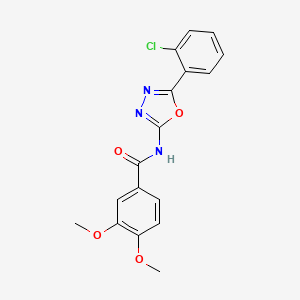 molecular formula C17H14ClN3O4 B2549910 N-(5-(2-氯苯基)-1,3,4-恶二唑-2-基)-3,4-二甲氧基苯甲酰胺 CAS No. 865249-44-1