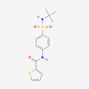 molecular formula C15H18N2O3S2 B254992 N-[4-(tert-butylsulfamoyl)phenyl]thiophene-2-carboxamide 