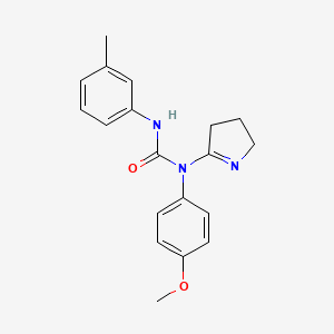 1-(3,4-dihydro-2H-pyrrol-5-yl)-1-(4-methoxyphenyl)-3-(3-methylphenyl)urea