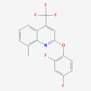 molecular formula C17H10F5NO B2549929 2-(2,4-Difluorophenoxy)-8-methyl-4-(trifluoromethyl)quinoline CAS No. 338750-08-6