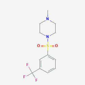 molecular formula C12H15F3N2O2S B254993 1-Methyl-4-{[3-(trifluoromethyl)phenyl]sulfonyl}piperazine 