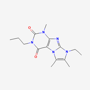 molecular formula C15H21N5O2 B2549932 6-Ethyl-4,7,8-trimethyl-2-propylpurino[7,8-a]imidazole-1,3-dione CAS No. 878412-47-6