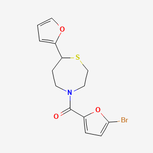 4-(5-bromofuran-2-carbonyl)-7-(furan-2-yl)-1,4-thiazepane