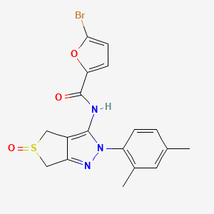 molecular formula C18H16BrN3O3S B2549941 5-bromo-N-[2-(2,4-dimethylphenyl)-5-oxo-4,6-dihydrothieno[3,4-c]pyrazol-3-yl]furan-2-carboxamide CAS No. 1007529-69-2