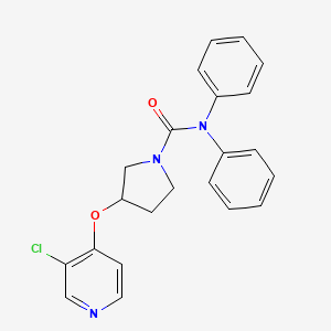 molecular formula C22H20ClN3O2 B2549947 3-((3-chloropyridin-4-yl)oxy)-N,N-diphenylpyrrolidine-1-carboxamide CAS No. 2034618-98-7