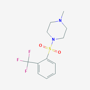 molecular formula C12H15F3N2O2S B254995 1-Methyl-4-{[2-(trifluoromethyl)phenyl]sulfonyl}piperazine 