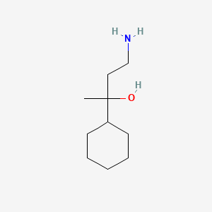 molecular formula C10H21NO B2549960 4-Amino-2-cyclohexylbutan-2-ol CAS No. 1368332-19-7