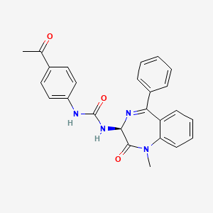 1-(1-methyl-2-oxo-5-phenyl-2,3-dihydro-1H-1,4-diazepin-3-yl)-3-(4-acetylphenyl)urea