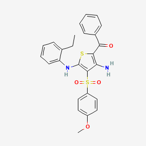 [3-Amino-5-(2-ethylanilino)-4-(4-methoxyphenyl)sulfonylthiophen-2-yl]-phenylmethanone