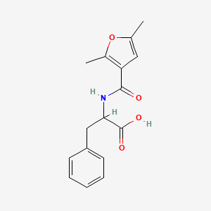 molecular formula C16H17NO4 B2549968 2-[(2,5-Dimethyl-furan-3-carbonyl)-amino]-3-phenyl-propionic acid CAS No. 1396980-00-9