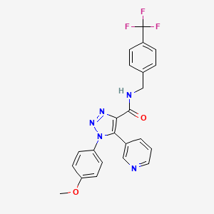 molecular formula C23H18F3N5O2 B2549973 5-(2-Chlorophenyl)-3-[4-(2-methyl-1,3-thiazol-4-yl)phenyl]-1,2,4-oxadiazole CAS No. 1206985-24-1
