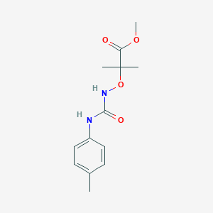 molecular formula C13H18N2O4 B254998 Methyl 2-methyl-2-[({[(4-methylphenyl)amino]carbonyl}amino)oxy]propanoate 
