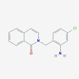 molecular formula C16H13ClN2O B2549994 2-[(2-Amino-4-chlorophenyl)methyl]-1,2-dihydroisoquinolin-1-one CAS No. 1553484-41-5