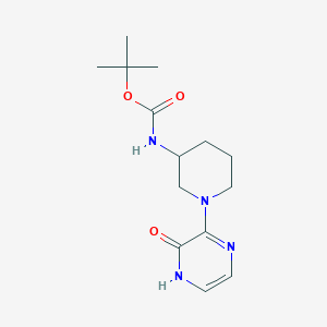 molecular formula C14H22N4O3 B2550002 叔丁基[1-(3-氧代-3,4-二氢吡嗪-2-基)哌啶-3-基]氨基甲酸酯 CAS No. 1923237-08-4