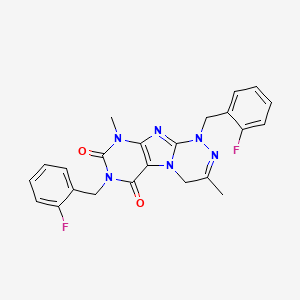 1,7-bis(2-fluorobenzyl)-3,9-dimethyl-7,9-dihydro-[1,2,4]triazino[3,4-f]purine-6,8(1H,4H)-dione