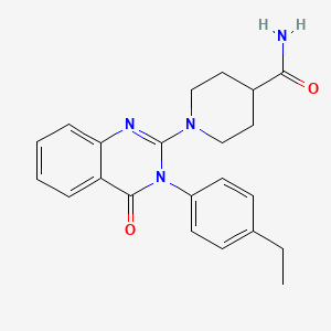 1-[3-(4-Ethylphenyl)-4-oxoquinazolin-2-yl]piperidine-4-carboxamide