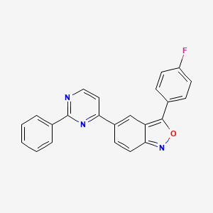 3-(4-Fluorophenyl)-5-(2-phenylpyrimidin-4-yl)-2,1-benzoxazole