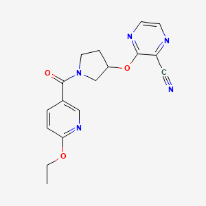 3-((1-(6-Ethoxynicotinoyl)pyrrolidin-3-yl)oxy)pyrazine-2-carbonitrile