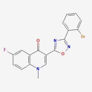 3-[3-(2-bromophenyl)-1,2,4-oxadiazol-5-yl]-6-fluoro-1-methylquinolin-4(1H)-one