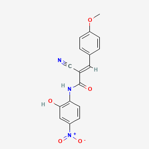 (E)-2-cyano-N-(2-hydroxy-4-nitrophenyl)-3-(4-methoxyphenyl)prop-2-enamide