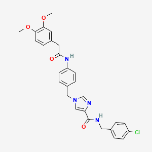 N-(4-chlorobenzyl)-1-(4-(2-(3,4-dimethoxyphenyl)acetamido)benzyl)-1H-imidazole-4-carboxamide