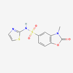 3-Methyl-2-oxo-N-(1,3-thiazol-2-yl)-1,3-benzoxazole-5-sulfonamide