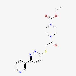 Ethyl 4-[2-(6-pyridin-3-ylpyridazin-3-yl)sulfanylacetyl]piperazine-1-carboxylate