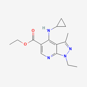 ethyl 4-(cyclopropylamino)-1-ethyl-3-methyl-1H-pyrazolo[3,4-b]pyridine-5-carboxylate