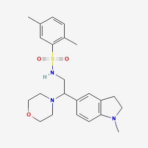2,5-dimethyl-N-(2-(1-methylindolin-5-yl)-2-morpholinoethyl)benzenesulfonamide