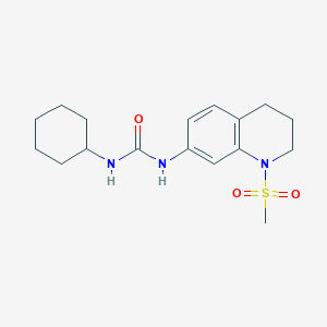 1-Cyclohexyl-3-(1-(methylsulfonyl)-1,2,3,4-tetrahydroquinolin-7-yl)urea