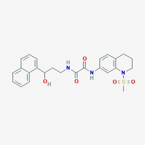 N1-(3-hydroxy-3-(naphthalen-1-yl)propyl)-N2-(1-(methylsulfonyl)-1,2,3,4-tetrahydroquinolin-7-yl)oxalamide