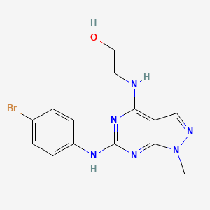 2-((6-((4-bromophenyl)amino)-1-methyl-1H-pyrazolo[3,4-d]pyrimidin-4-yl)amino)ethanol