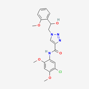 molecular formula C20H21ClN4O5 B2550092 N-(5-氯-2,4-二甲氧基苯基)-1-[2-羟基-2-(2-甲氧基苯基)乙基]-1H-1,2,3-三唑-4-甲酰胺 CAS No. 1396799-05-5