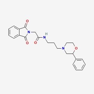 2-(1,3-dioxoisoindolin-2-yl)-N-(3-(2-phenylmorpholino)propyl)acetamide