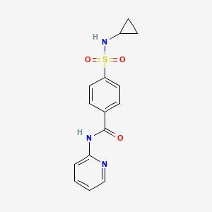 molecular formula C15H15N3O3S B2550123 4-(cyclopropylsulfamoyl)-N-pyridin-2-ylbenzamide CAS No. 898656-82-1