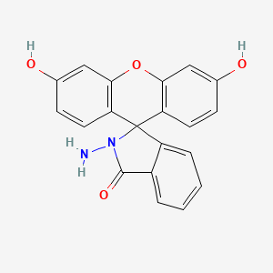 molecular formula C20H14N2O4 B2550128 2-氨基-3',6'-二羟基螺[异吲哚啉-1,9'-黄嘌呤]-3-酮 CAS No. 98907-26-7