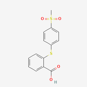 molecular formula C14H12O4S2 B2550132 2-[(4-甲磺酰苯基)硫代]苯甲酸 CAS No. 16185-13-0