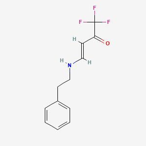 molecular formula C12H12F3NO B2550135 (3E)-1,1,1-trifluoro-4-[(2-phenylethyl)amino]but-3-en-2-one CAS No. 478040-68-5
