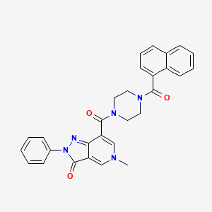 molecular formula C29H25N5O3 B2550136 7-(4-(1-萘甲酰)哌嗪-1-羰基)-5-甲基-2-苯基-2H-吡唑并[4,3-c]吡啶-3(5H)-酮 CAS No. 1021123-89-6