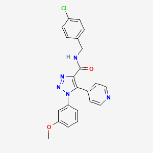 molecular formula C22H18ClN5O2 B2550141 N-(4-氯苄基)-1-(3-甲氧基苯基)-5-(吡啶-4-基)-1H-1,2,3-三唑-4-甲酰胺 CAS No. 1326847-06-6