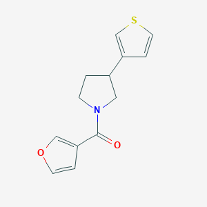 molecular formula C13H13NO2S B2550147 呋喃-3-基(3-(噻吩-3-基)吡咯烷-1-基)甲酮 CAS No. 2180010-55-1