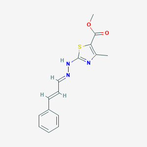 molecular formula C15H15N3O2S B255017 Methyl 4-methyl-2-[2-(3-phenyl-2-propenylidene)hydrazino]-1,3-thiazole-5-carboxylate 