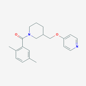 molecular formula C20H24N2O2 B2550175 (2,5-Dimethylphenyl)-[3-(pyridin-4-yloxymethyl)piperidin-1-yl]methanone CAS No. 2380034-65-9