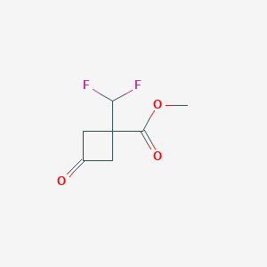 molecular formula C7H8F2O3 B2550179 Methyl 1-(difluoromethyl)-3-oxocyclobutane-1-carboxylate CAS No. 2411297-63-5