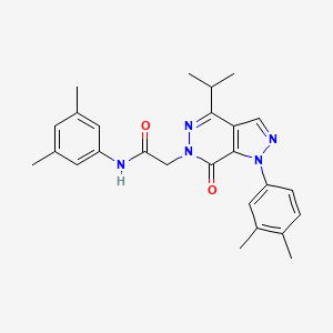 molecular formula C26H29N5O2 B2550183 N-(3,5-dimethylphenyl)-2-(1-(3,4-dimethylphenyl)-4-isopropyl-7-oxo-1H-pyrazolo[3,4-d]pyridazin-6(7H)-yl)acetamide CAS No. 955850-34-7