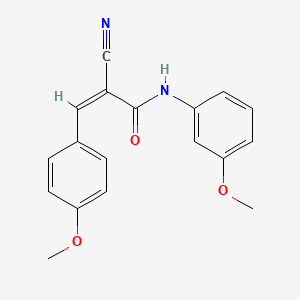 molecular formula C18H16N2O3 B2550207 (Z)-2-cyano-N-(3-methoxyphenyl)-3-(4-methoxyphenyl)acrylamide CAS No. 300839-33-2